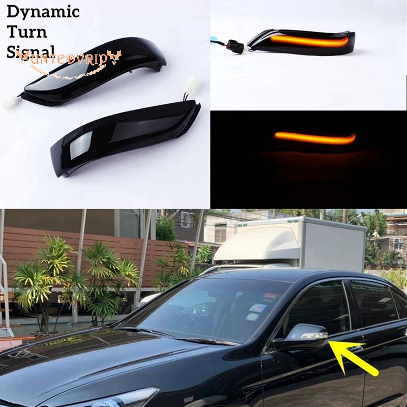 🔥ไฟเลี้ยวไดนามิก LED สีดํา สําหรับ Honda Accord 08-13 Acura RL 06-09