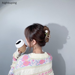 [highbuying] กิ๊บติดผมหางม้า โลหะ ทรงเรขาคณิต ดอกไม้ ฉลาม หรูหรา แฟชั่นสําหรับผู้หญิง พร้อมส่ง