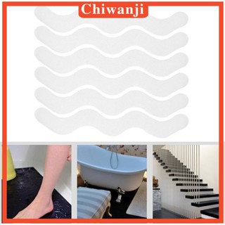 [Chiwanji] สติกเกอร์ติดอ่างอาบน้ํา บันไดห้องน้ํา 6 ชิ้น