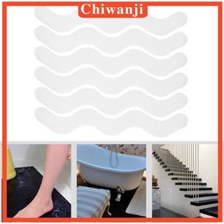 [Chiwanji] สติกเกอร์ติดอ่างอาบน้ํา บันไดห้องน้ํา 6 ชิ้น