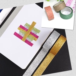 😋 เทปกลิตเตอร์ เทปกาวกากเพชร Glitter Tape ยาว 5 เมตร DIY เทปกาวกลิตเตอร์ เทปกากเพชร 😋