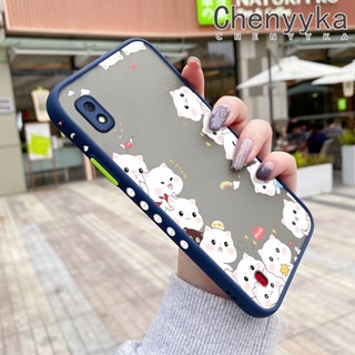 สําหรับ Samsung galaxy A10 A10s M10 M01s เคสการ์ตูนแมวน่ารัก บาง ฝ้า ออกแบบใหม่ กันกระแทก เคสโทรศัพท์แข็ง แฟชั่น ขอบซิลิโคน เคสป้องกัน