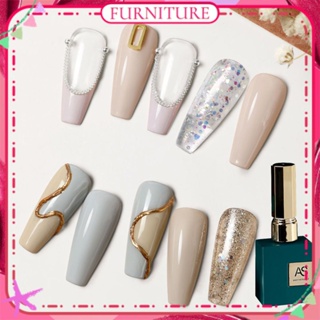 ♕ As Hazy Yarn Fog Nail Polish Gel Nude Color Green Bottle Series Sequin Glitter Flash Phototherapy Glue Nail Art For Nail Shop 15ml 30 Designs FURNITURE