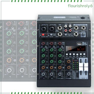 [flourishroly6] เครื่องมิกเซอร์เสียง 48V สําหรับระบบเสียงสเตอริโอ DJ