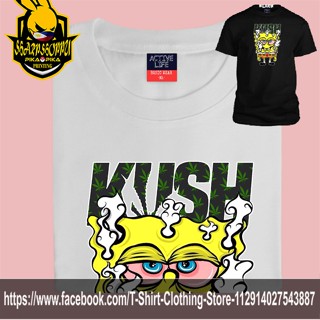 แนวโน้ม KUSH SPONGEBOB เสื้อยืด UNISEX คุณภาพสูง