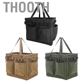 Thooth Outdoor Tool Bag Large  Wear Resistant Foldable Oxford Cloth Tools Holder for Gardening