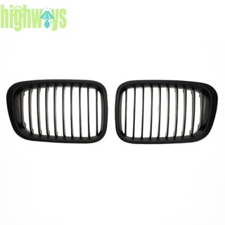 กระจังหน้ารถยนต์ สีดําด้าน สําหรับ BMW E46 98-01 318i 320i [highways.th] 2 ชิ้น