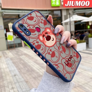 เคสโทรศัพท์มือถือ ซิลิโคนนิ่ม ใส กันกระแทก ลายหมีสตรอเบอร์รี่ สําหรับ Realme 3 3i 3 Pro