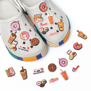 เครื่องประดับ จี้รูปโดนัทน่ารัก สําหรับตกแต่งรองเท้า Crocs Jibbitz Jibitz Charm Pin