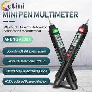 ปากกามัลติมิเตอร์ดิจิทัล A3007 6000 Count Non Contact AC/DC สําหรับทดสอบไดโอด