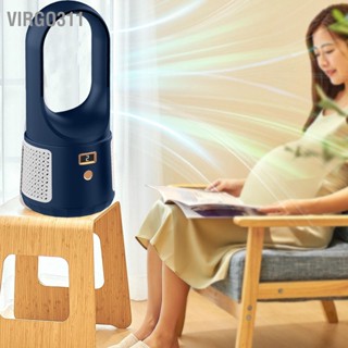  Virgo311 พัดลมทาวเวอร์ไร้ใบพัด 6 โหมดความเร็ว ชาร์จ USB จอแสดงผล LED เสียงรบกวนต่ำ พัดลมตั้งโต๊ะสำหรับหอพักสำนักงานครอบครัว