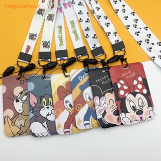 Magicalhour^^ เคสใส่บัตรรถบัส และรถไฟใต้ดิน ลายการ์ตูนดิสนีย์ พร้อมสายคล้อง สําหรับนักเรียน