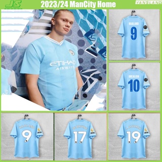 เสื้อกีฬาแขนสั้น ลายทีม ManCity jersey HAALND DE Boruyne J.ALVAREZ GREALISH