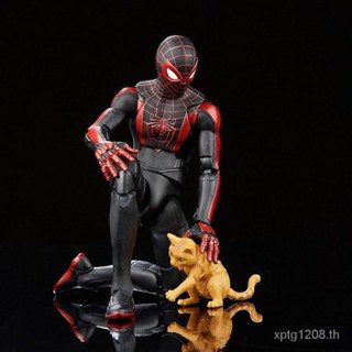 พร้อมส่ง โมเดลฟิกเกอร์ Hasbro marvellegends Spider-Man Little Black Spider Miles 20 ซม. สําหรับประดับ