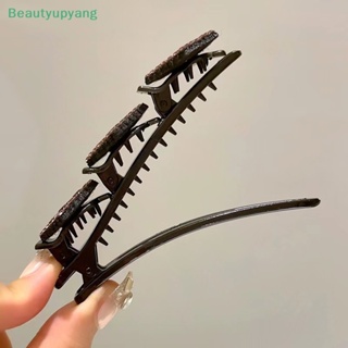 [Beautyupyang] กิ๊บติดผม แบบถัก ประดับพลอยเทียม สําหรับผู้หญิง