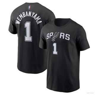 Yp2 เสื้อยืดแขนสั้น พิมพ์ลาย NBA San Antonio Spurs Wembanyama Jersey พลัสไซซ์ สําหรับทุกเพศ PY2 2023