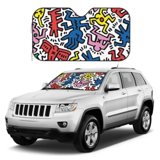 Keith Haring ม่านบังแดดรถยนต์ สําหรับรถยนต์ รถบรรทุก SUV-Blocks Rays