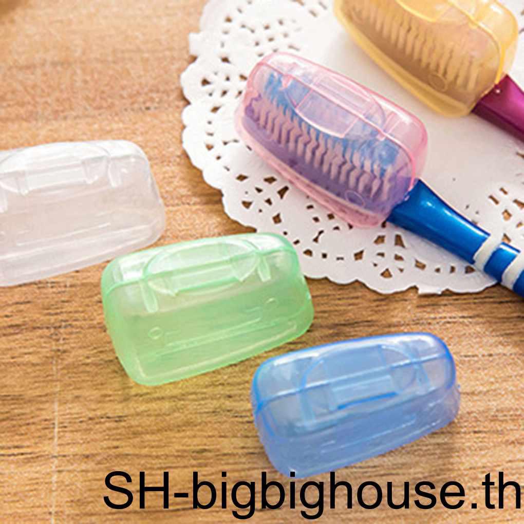 【Biho】ฝาครอบแปรงสีฟันพลาสติก กันน้ํา กันฝุ่น สุ่มสี สําหรับห้องน้ํา กลางแจ้ง 5 ชิ้น