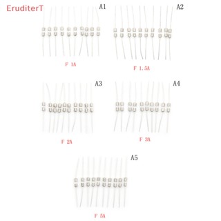 [EruditerT] ฟิวส์หลอดแก้ว 3.6x10 มม. 250V F1A 1.5A 2A 3A 5A 10 ชิ้น [ใหม่]