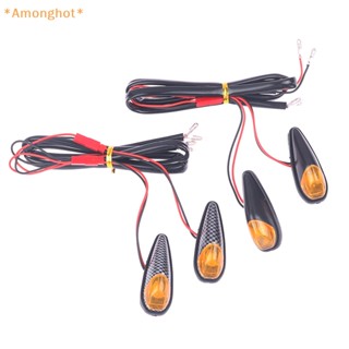 Amonghot&gt; ไฟเลี้ยว LED DRL 2 ชิ้น สําหรับรถจักรยานยนต์