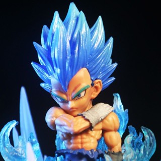 โมเดลตุ๊กตาฟิกเกอร์ Dragon Ball GK Super Blue Vegeta Q Version ของเล่นสําหรับเด็ก