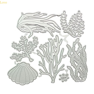 Love Aquatic แผ่นแม่แบบโลหะ ตัดลายนูน สําหรับตกแต่งสมุด อัลบั้ม กระดาษ การ์ด แม่แบบ DIY