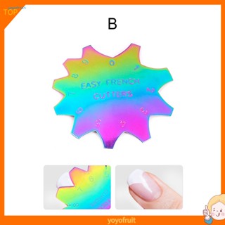 Yof แม่แบบสแตนเลส ชุบสี คริสตัล สําหรับตกแต่งเล็บ