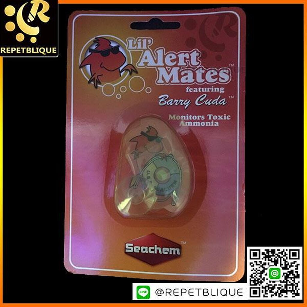Seachem Lil'Alert Mates Monitors Toxic Ammonia แผ่นแปะวัดค่าของเสียในน้ำ วัดแอมโมเนียในน้ำ สารพิษที่