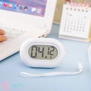 Lanfy นาฬิกาจับเวลา พร้อมเชือกเตือน หน้าจอ LCD สําหรับทําอาหาร เล่นกีฬา