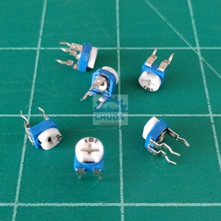 โพเทนชิโอมิเตอร์ ​​ตัวต้านทาน R ปรับค่า VR เกือกม้า Trimpot Potentiometer 101 ถึง 504 #RM065 แนวตั้ง (1 ตัว)