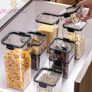 【COLORFUL】Storage Boxes Keep Fresh Kitchen Moisture-proof Spare Parts Storage Tank