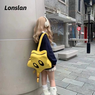 Lonslan ดาวน่ารักกระเป๋านักเรียนการ์ตูนกระเป๋าเป้สะพายหลังนักเรียน