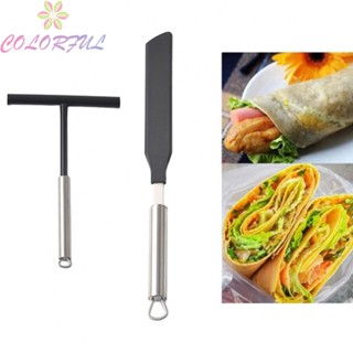 【COLORFUL】Crepe Spreader Pancake Spreader Stick Stainless Steel T Shape High Quality