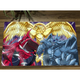 Yugioh แผ่นรองเมาส์ ลายมังกร The Sky Winged Dragon Of Ra Obelisk