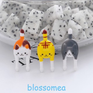 Blossomea ส้อมจิ้มผลไม้ ขนมเค้ก เบนโตะ ลายการ์ตูนแมว สุนัข ขนาดเล็ก สําหรับตกแต่งปาร์ตี้ 7 ชิ้น ต่อชุด