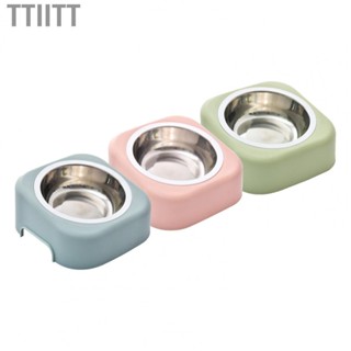 Ttiitt Pet  Dish  Raised Bowl Drop Resistant 8 Degree Tilted for  Dog