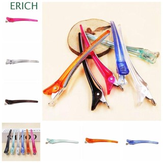 ERICH กิ๊บติดผม แบบยาว สีชมพู สีฟ้า ไม่มีรอยย่น สําหรับร้านทําผม 5 ชิ้น ต่อชุด