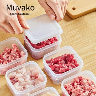 MUVAKO กล่องเก็บของ ทําความสะอาดง่าย 2 ขนาด สีขาว สไตล์ญี่ปุ่น สําหรับห้องครัว 3 4 ชิ้น