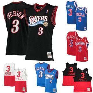 เสื้อกีฬาแขนกุด ลายทีม NP2 NBA Jersey Philadelphia 76ers Iverson Classic พลัสไซซ์ PN2