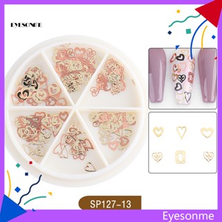 Eyes เลื่อมโลหะ 3D ถอดออกได้ หลายรูปร่าง สําหรับตกแต่งเล็บผู้หญิง