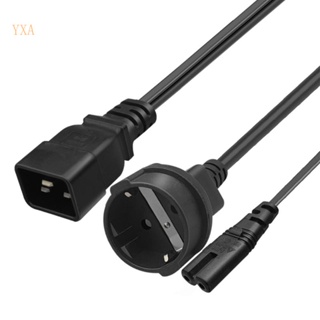 Yxa อะแดปเตอร์สายเคเบิลแยก Y Type IEC320 C20 Plug 3-Prong Male