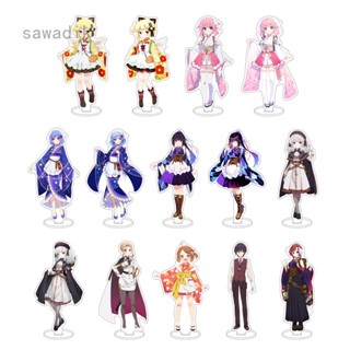 ตุ๊กตาอะคริลิค รูปการ์ตูนอนิเมะ Cherry Crow Feather Moon Star Rachel สีเทา