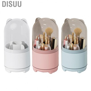 Disuu Makeup Brush Box  Container 360 Degree Rotating Large  for Salon