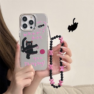 [พร้อมส่ง] เคสโทรศัพท์มือถือ แบบกระจก ลายการ์ตูน Three-in-One สําหรับ Apple iPhone 15 14 13 12 11 PROMAX XS XR XSMAX SE2020 6 7 8PLUS MINI