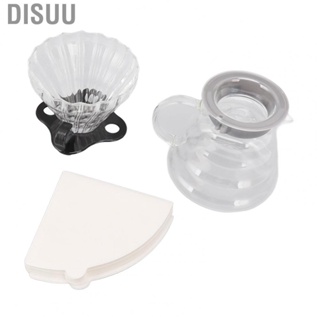 Disuu Pour Over Coffee Maker 600ML Glass Dripper Pot W/Filter Cup&amp;Paper