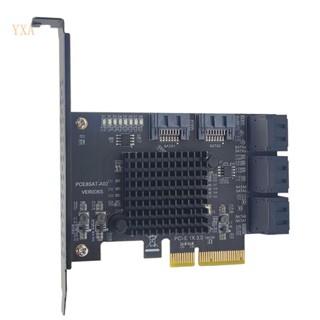 Yxa อะแดปเตอร์การ์ดขยาย PCIE 8 พอร์ต 3 0 PCIE GEN3 4X เป็น 8 พอร์ต SATA3 0 อุปกรณ์เสริม สําหรับ PC