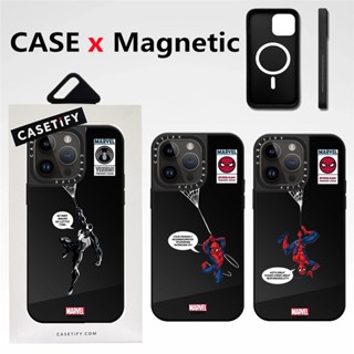 Casetify 【hover Spider-Man】เคสโทรศัพท์มือถือ กันกระแทก ลายมาร์เวล พร้อมกระจก คุณภาพสูง สําหรับ iPhone 14 Pro Max 12 13 Pro Max