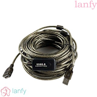 LANFY สายเคเบิลต่อขยาย USB ตัวเมีย เป็นตัวผู้ ความเร็วสูง 5 เมตร 10 เมตร 15 เมตร 20 เมตร ทนทาน