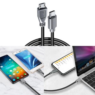 Bonj สายชาร์จ USB 3 1 Type C ตัวผู้ เป็น Micro USB ตัวผู้ ซิงค์ข้อมูล OTG