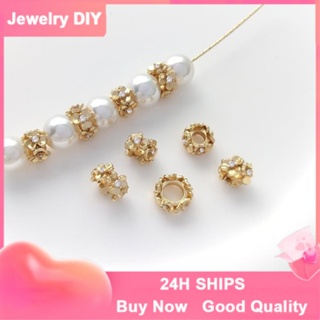 【❤️เครื่องประดับ DIY❤️】ลูกปัดทองคํา 14k ประดับเพทาย แฮนด์เมด สําหรับทําเครื่องประดับ สร้อยคอ สร้อยข้อมือ diy[จี้ชาร์ม/จี้/จี้สร้อยคอ/จี้ ทองคํา/จี้ทองคําแท้/เครื่องประดับสร้อย/เครื่องประดับสร้อยคอ/pendant]